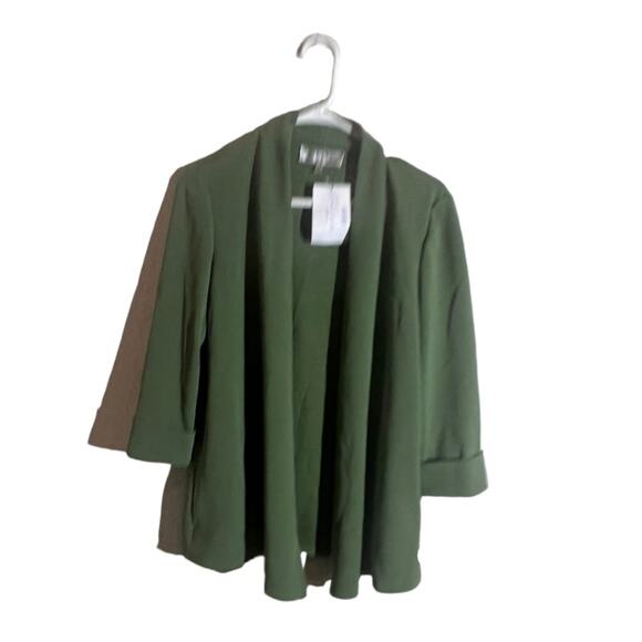 Kasper Jackets & Blazers - Kasper Open Front Jacket Casual Bussines Shawl-Collar Green Size XS NWOT